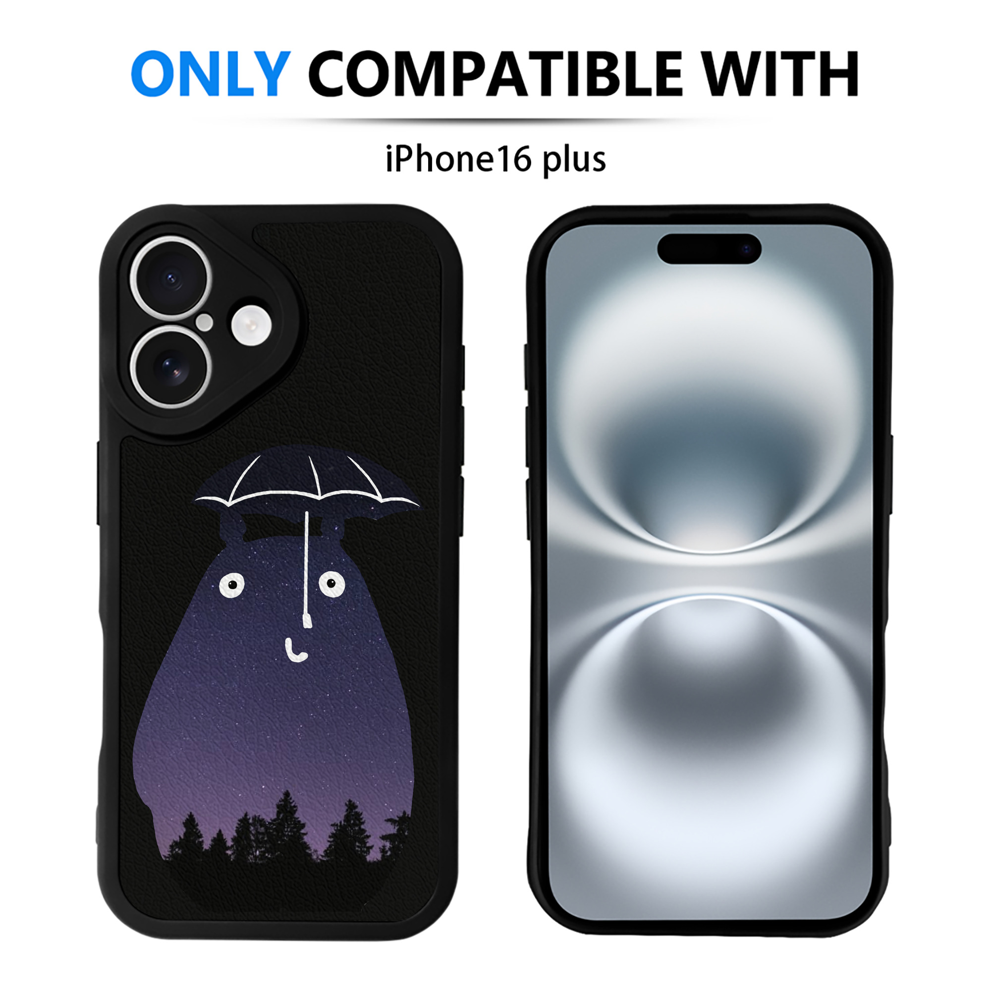（画像用） となりのトトロ 草壁メイ 草壁サツキ My Neighbor Totoro Satsuki Kusakabe Mei Kusakabe 【iPhone 16シリーズ対応】シリコンスマホケース（レザー調） 材質：シリコン